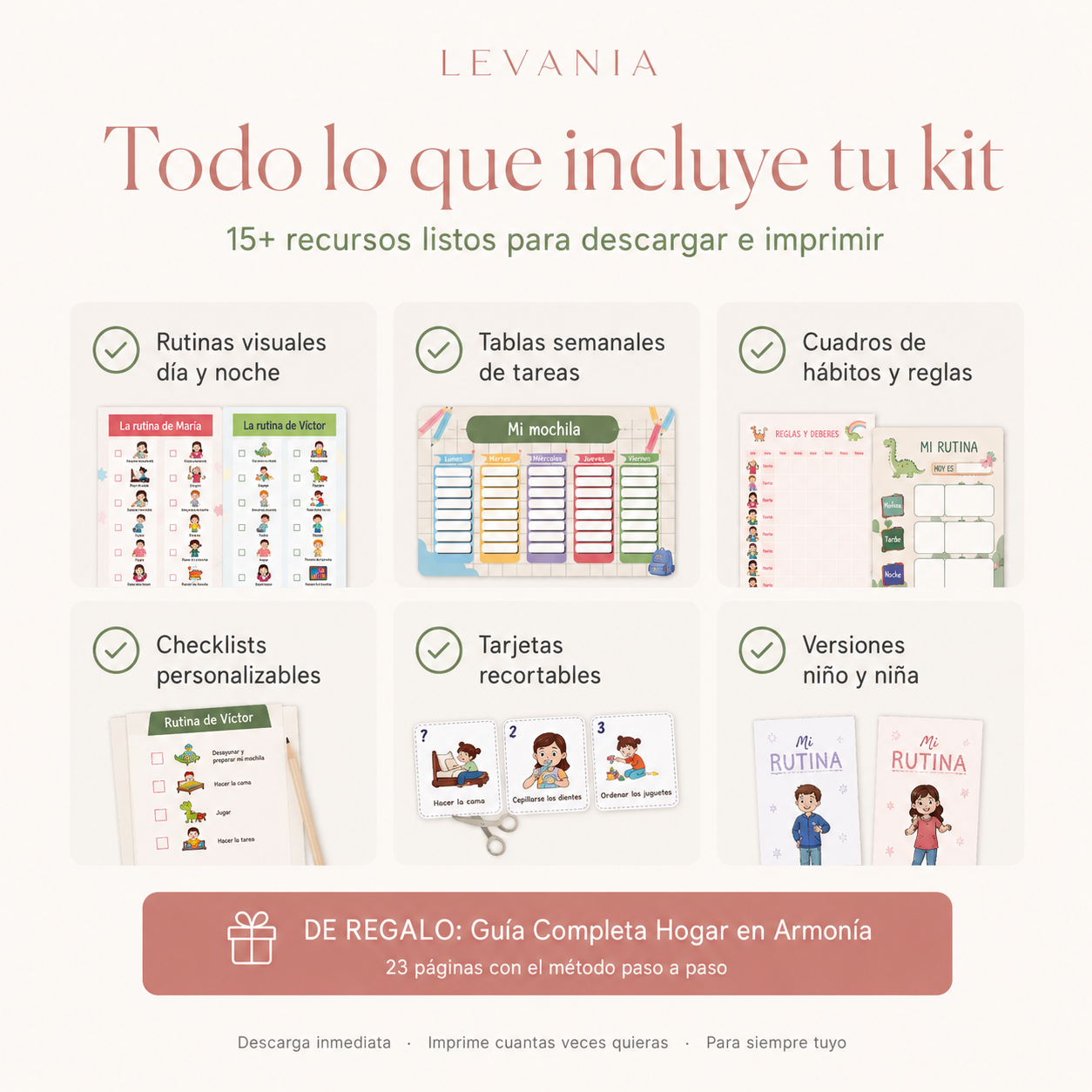 Mamá en Calma – Kit de Rutinas ( + Guía de Regalo)